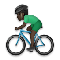 Man Biking- Dark Skin Tone emoji on LG